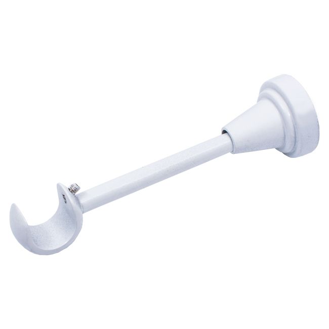 Wspornik U pojedynczy biały 19 mm