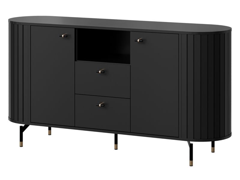 Komoda MIRJAN 24 Zante 150 2D2S 02 czarny 1 szt.