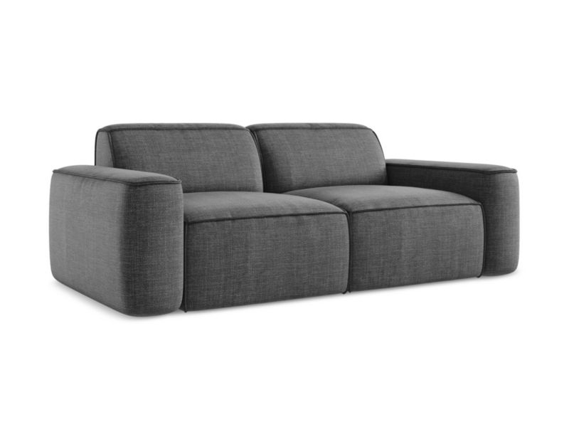 3-osobowa kanapa modułowa LaMiaSofa MELISSA z tkaniny strukturalnej 204x102 cm ciemny szary 1 szt.