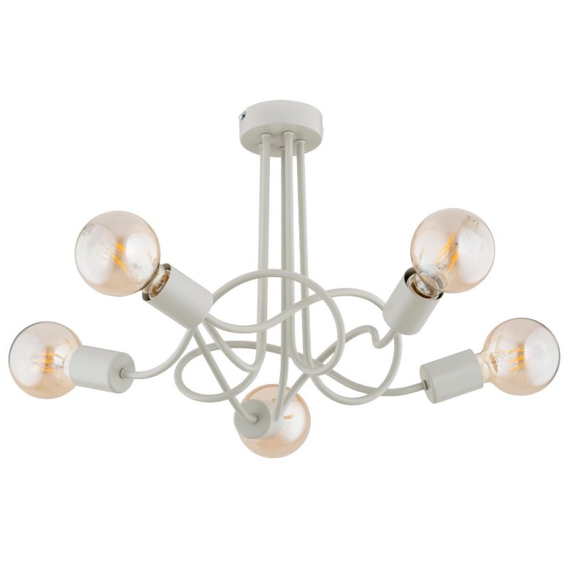 Lampa sufitowa wisząca Alfa Wingo 3056 szara industrialna 5xE27 x 15W 1 szt.