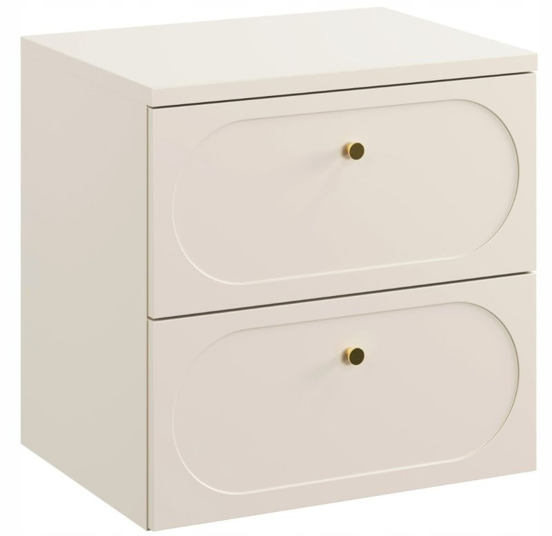 Szafka pod umywalkę Furnidea 60 cm beż piaskowy Donna Sand z blatem 1 szt.