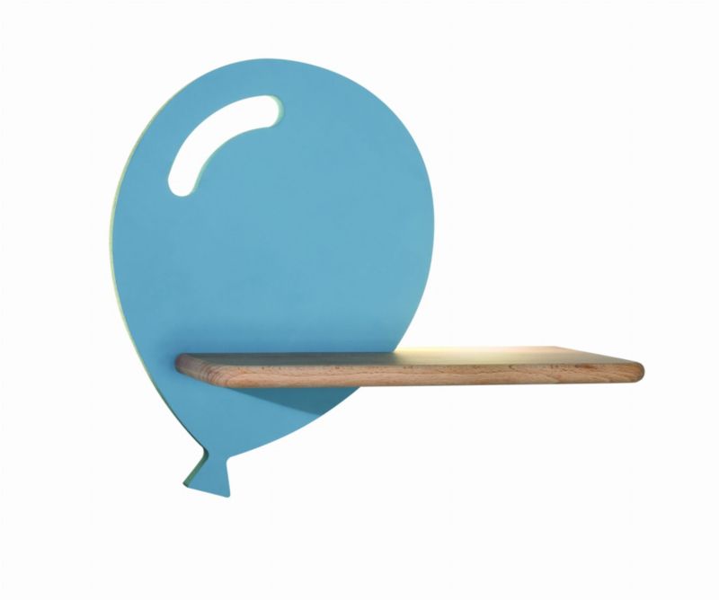 Kinkiet ścienny Candellux Baloon jasne drewno z niebieskim LED 4W 4000K 200lm IP20 wym: 26 x 31 x 12 cm - 1 szt.