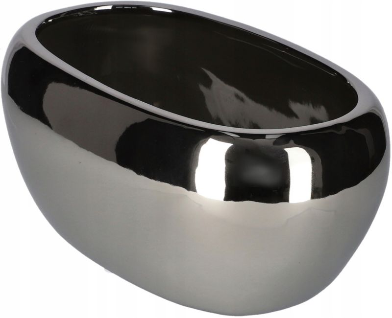 Doniczka KOTARBAU podłużna ceramiczna 270 mm srebrny 1 szt.