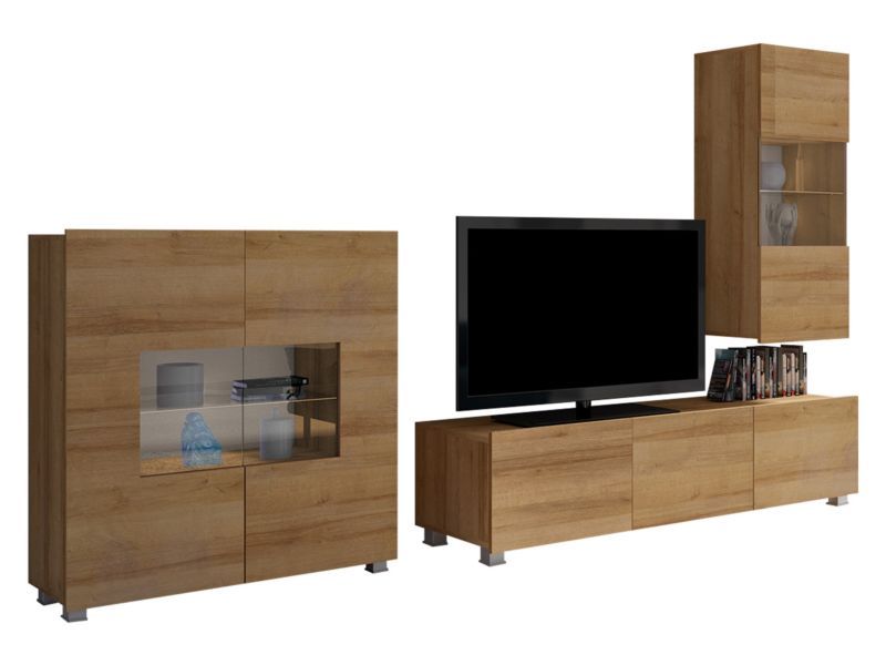 Meblościanka MIRJAN 24 Calabrini VII dąb złoty 1 kpl.