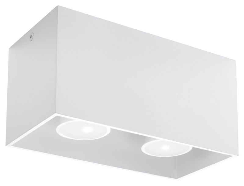 Spot oprawa sufitowa Sollux Lighting Quad biały 2 x GU10 x 40W IP20 wym: 20 x 10 cm - 1 szt.