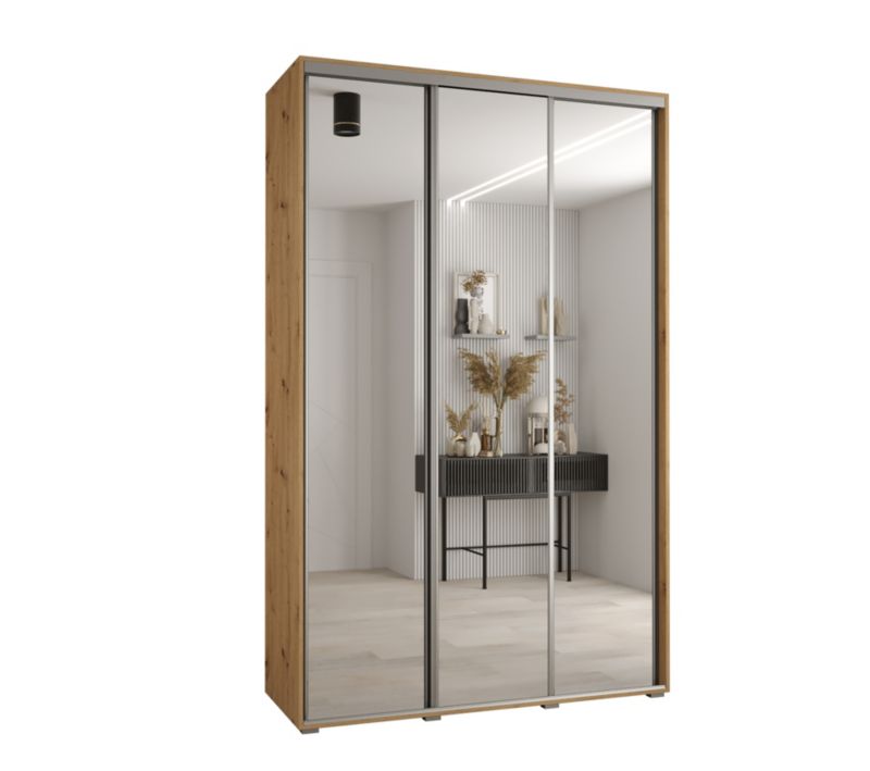 Szafa przesuwna Abiks DAVOS 2 wysoka szer.150cm gł.60cm artisan/artisan/srebrny 1szt.