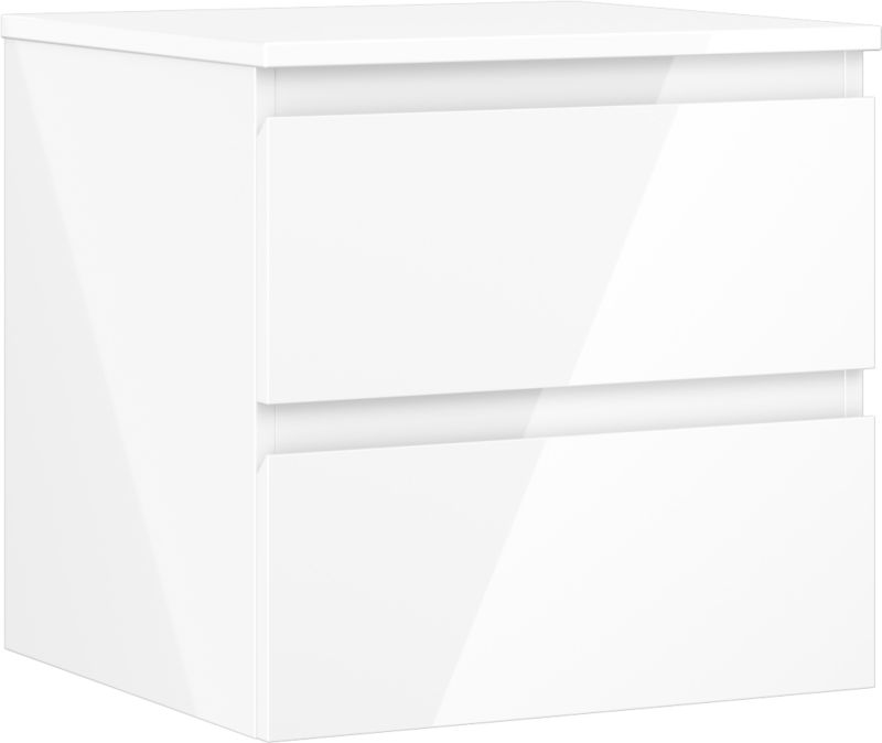 Szafka łazienkowa podumywalkowa Mexen Orio biała połysk 50x47 cm 2 szuflady 1 szt.