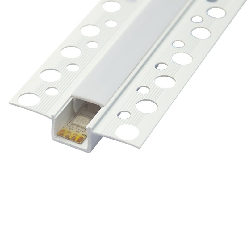 Profil LED MasterLED PCV wpuszczany 50x12 GK Biały z mlecznym kloszem 2m 1 szt.