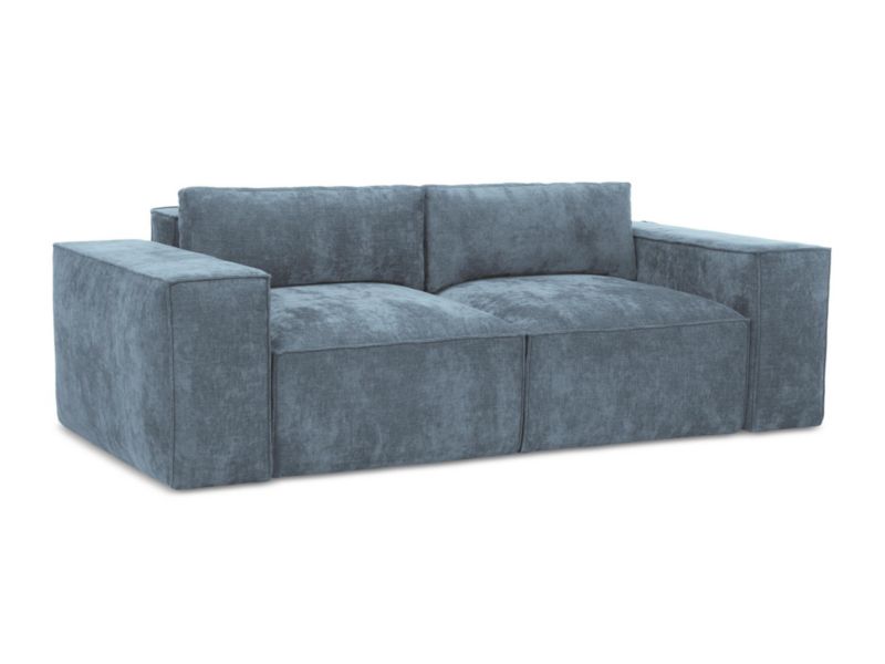 Kanapa 2-osobowa z funkcją spania LaMiaSofa Asti z tkaniny szenilowej 233x113 cm jeans 1 szt.