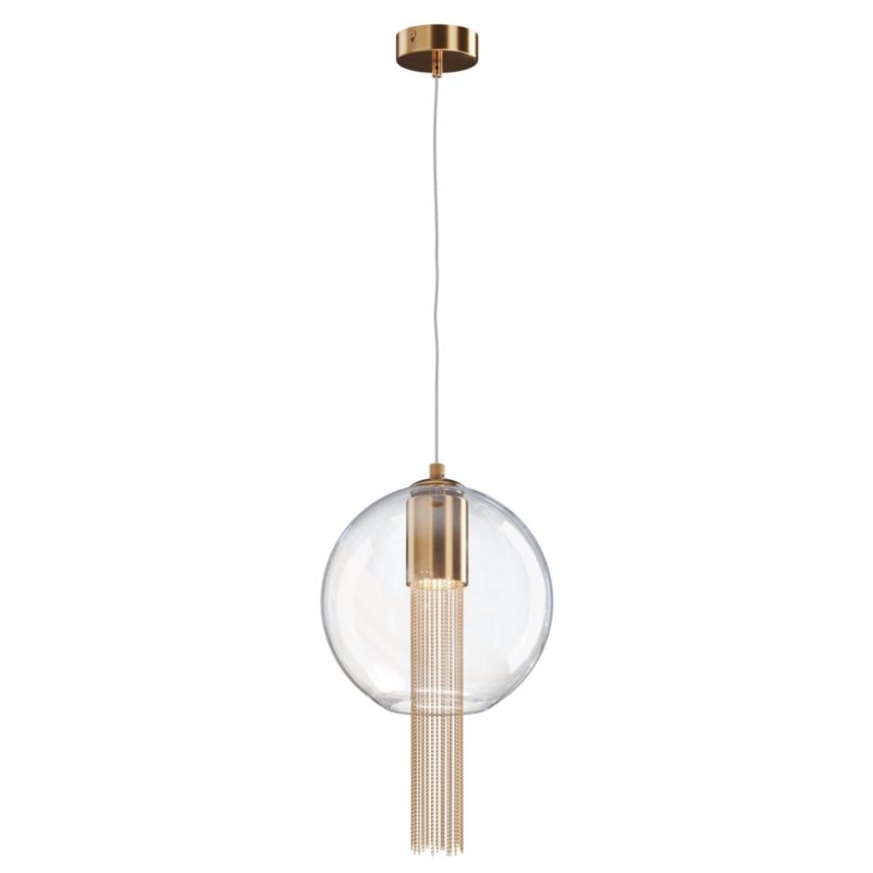 Lampa wisząca Maytoni Flusso brązowo-transparentna wym: 175,5 x 25 x 25 cm 1xGU10 x 1 szt.