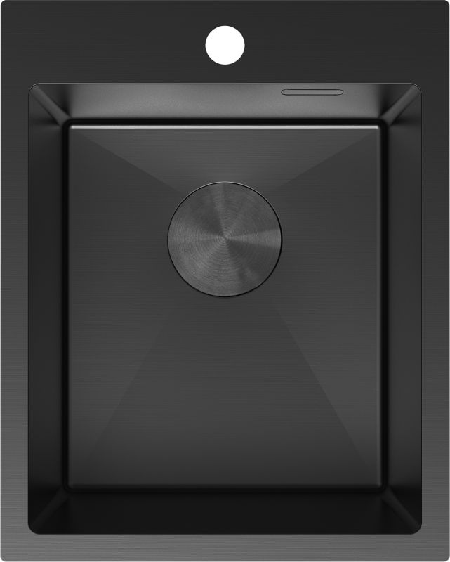 Zlewozmywak stalowy wpuszczany Mexen Solix czarny 400 x 500 mm 1-komorowy 1 szt.