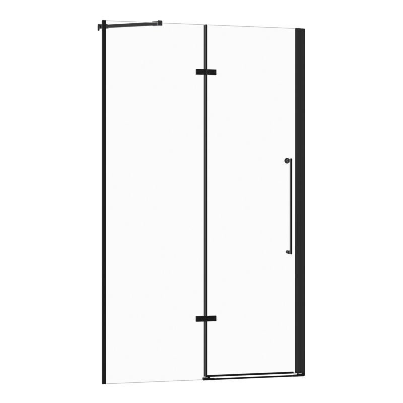 Drzwi prysznicowe SEVANTE 90 cm uchylne ISALO czarne 1 szt.