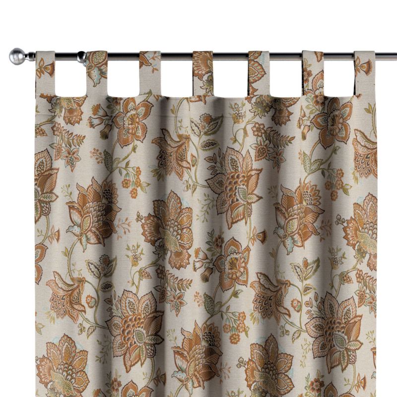 Zasłona na szelkach 1 szt. 130 x 245 cm Dekoria beżowe kwiaty 1 szt.