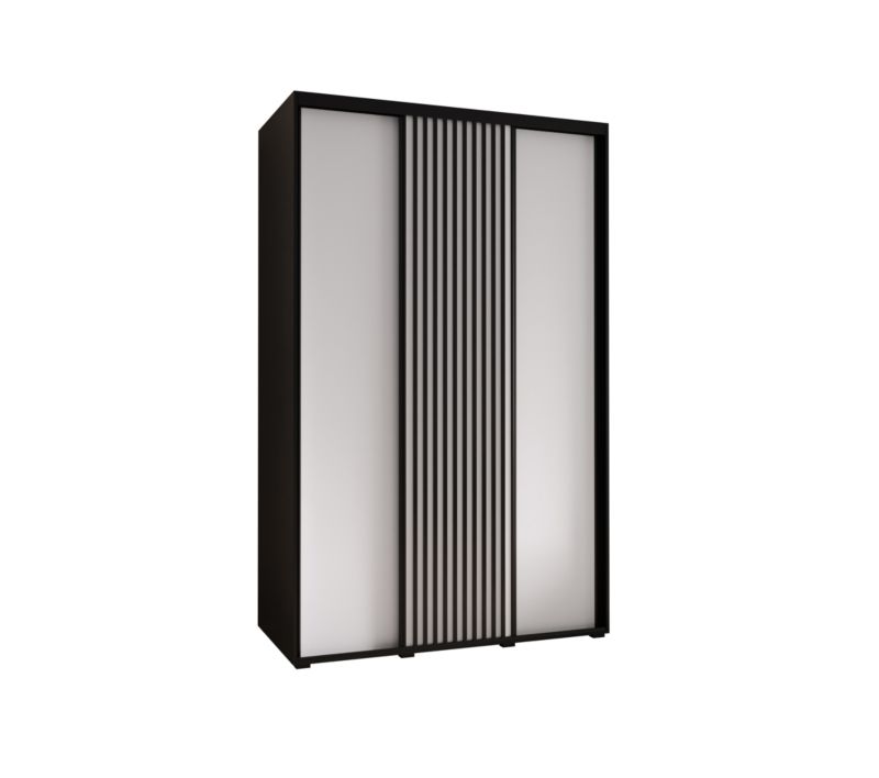 Szafa przesuwna Garderoba Abiks Lanko 1 160 gł. 60 czarny/biały 1 szt.