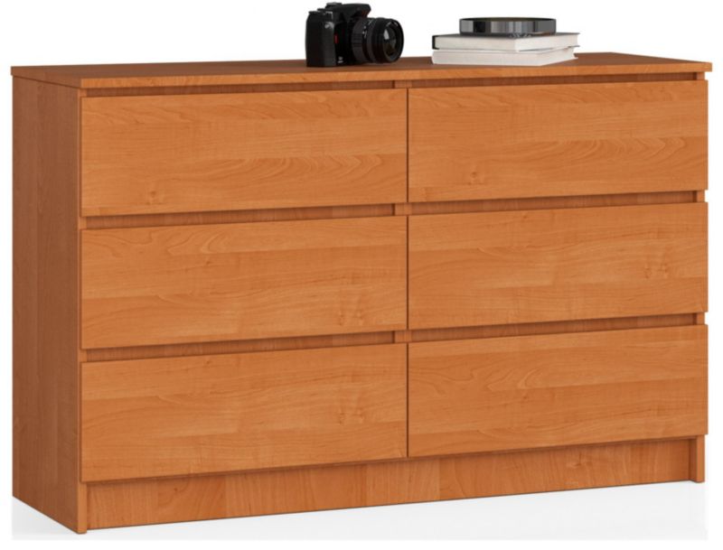 Komoda Akord K120 Olcha 120 cm 6 szuflad kolor Olcha mat 120x40x77 cm 1 szt.