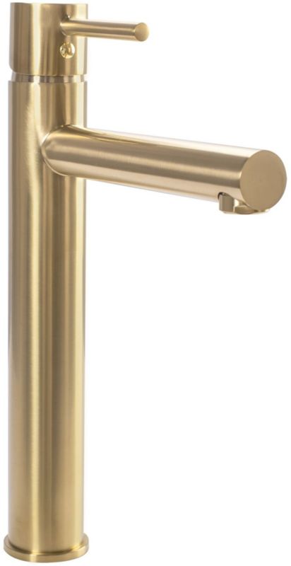 Bateria umywalkowa Rea Tess stojąca jednouchwytowa jasnozłota szczotkowana 32cm 1 szt.