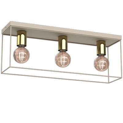 Lampa sufitowa wisząca Luminex Homen 3382 kremowo-złoty połysk nowoczesna 3xE27 x 15W 1 szt.