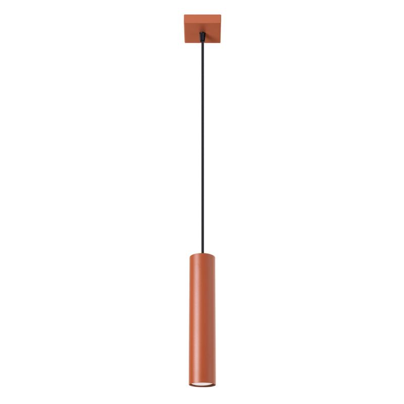 Lampa wisząca Sollux Lighting Lagos 4771 ochra czerwona nowoczesna 1xGU10 x 1 szt.