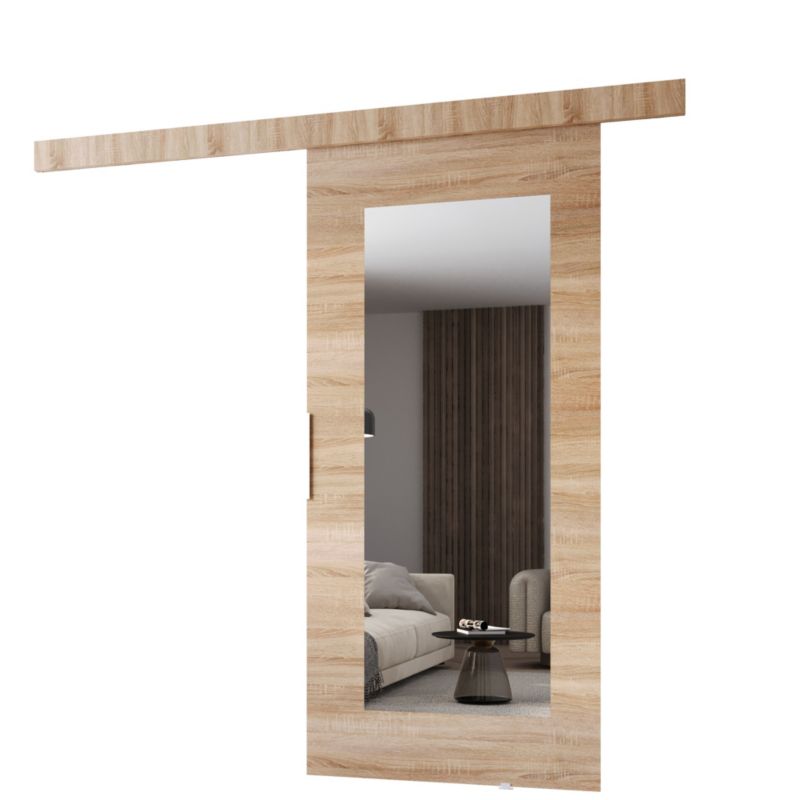 Drzwi przesuwne MINIO go for it CLEAN I 76 cm dąb sonoma z lustrem 1 szt.