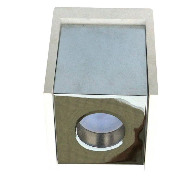 Kinkiet ścienny V-TAC Vt-860-Ch biały chromowany 1 x GU10 x IP20 wym: 10 x 10 x 13 cm - 1 szt.