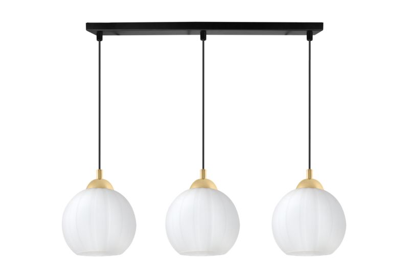 Lampa sufitowa wisząca Light Home LH Costa 3x E27 60W czarny/biały/złoty 1szt.