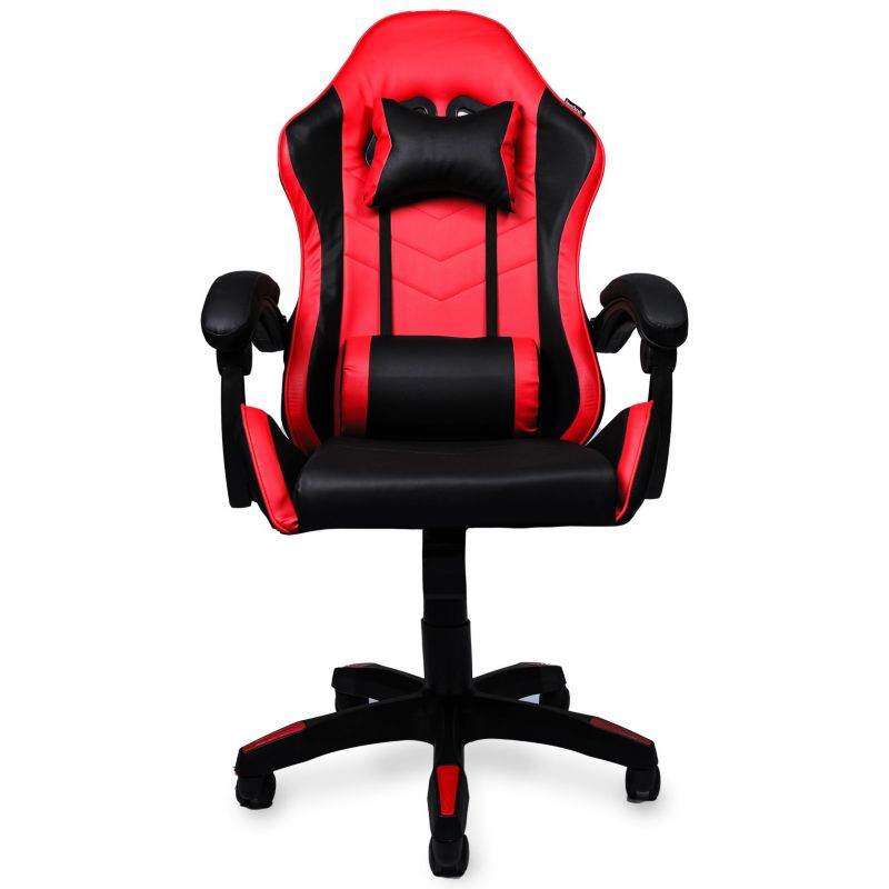 Fotel gamingowy Bauerkraft krzesło obrotowe ekoskóra czarno-czerwony 1szt