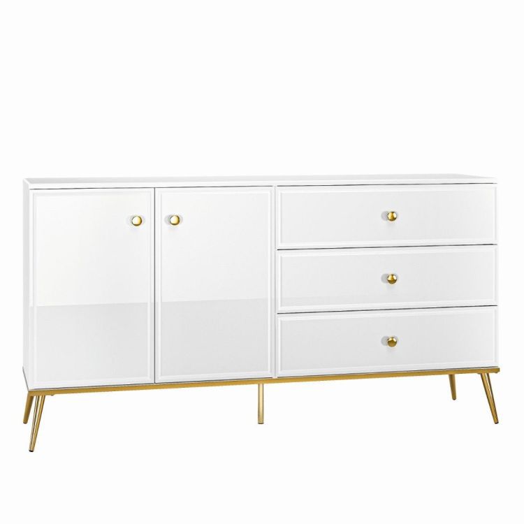 Komoda ML Meble GALENA 160 2D3S biały połysk 1 szt.