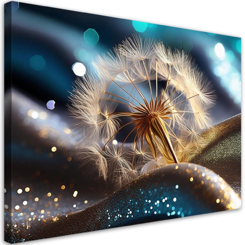 Obraz do salonu sypialni Feeby Dmuchawiec Abstrakcja Rośliny 120x80 cm 1szt