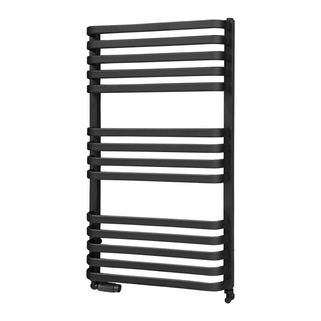 Grzejnik łazienkowy Luxrad Piatto 93,4 x 53 cm czarny