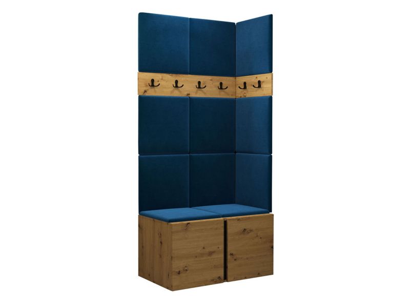 Garderoba MIRJAN 24 Orion I dąb artisan/czarny + granatowy 1 kpl.