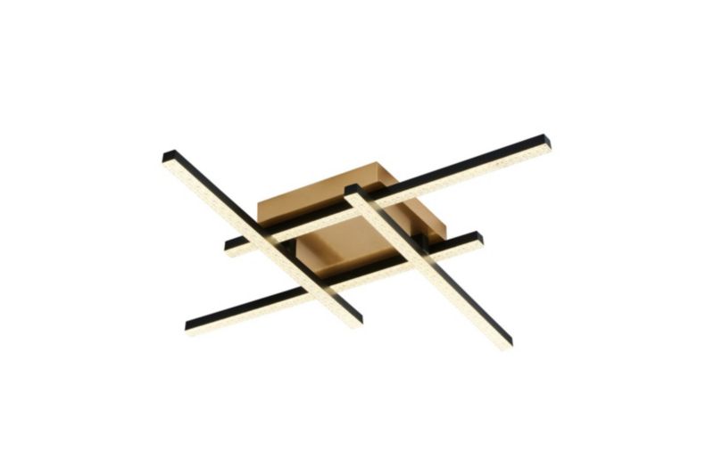 Lampa sufitowa wisząca Rabalux Demir 3980 złoto-czarna-biała nowoczesna wbudowany LED 24W 1 szt.