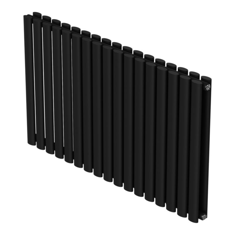 Grzejnik dekoracyjny GoodHome Wickham podwójny 60 x 100 cm czarny