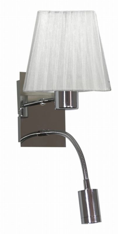 Kinkiet ścienny Candellux Sylwana chromowany biały 2 x E14 x 40W IP20 wym: 34 x 15 x 19 cm - 1 szt.