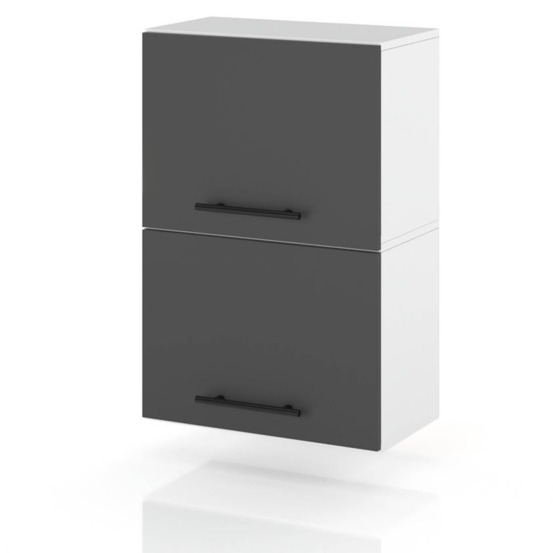 Szafka Kuchenna Hurtownia-Mebli Wisząca Klapowa W45K sPremium 45cm Biały Mat Szary Mat 45x32x72 cm 1szt.