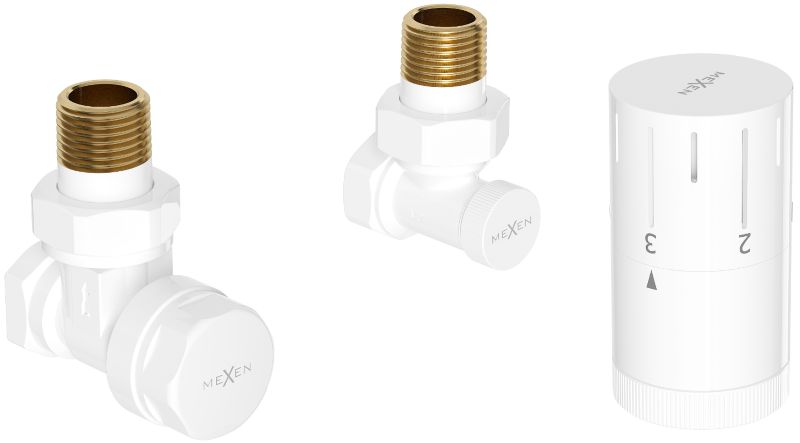 Zestaw termostatyczny kątowy Mexen G05 biały W901-958-20 1 szt.