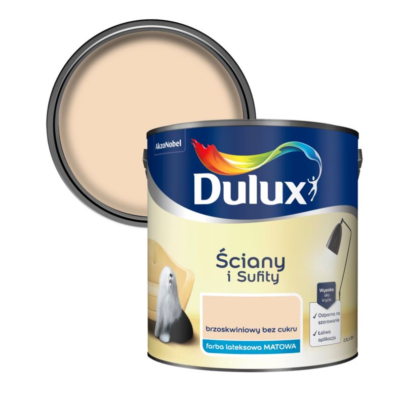 Farba Dulux Ściany i Sufity brzoskwiniowy bez cukru 2,5 l