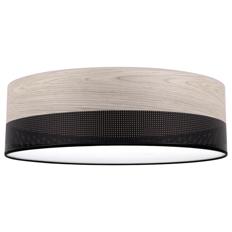 Lampa sufitowa wisząca Light Home LH Wood Plexi 3x E27 60W czarny/dąb bielony 50cm 1szt.