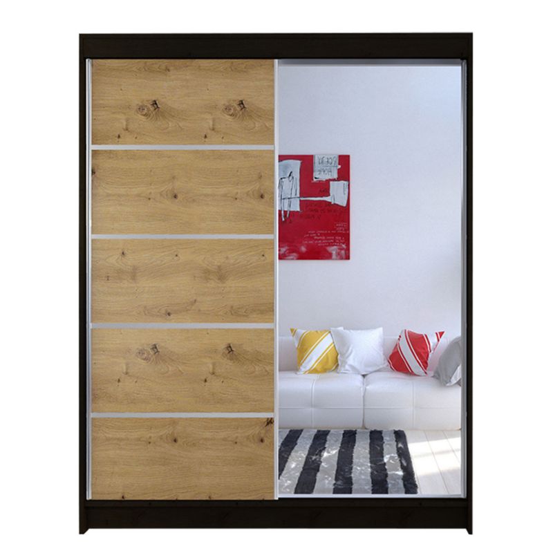 Szafa MIRJAN 24 z drzwiami przesuwnymi Camino III czarny/dąb artisan 1 szt.