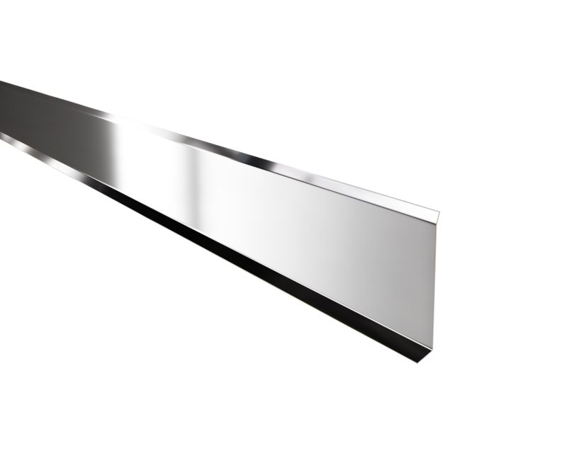 Listwa przypodłogowa F Lambro cokół stalowy srebrny połysk 8cm x 270cm 1 szt.