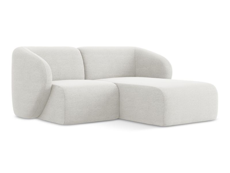 Narożnik prawostronny LaMiaSofa CERVO z tkaniny bouclé 178x166 cm biały 1 szt.