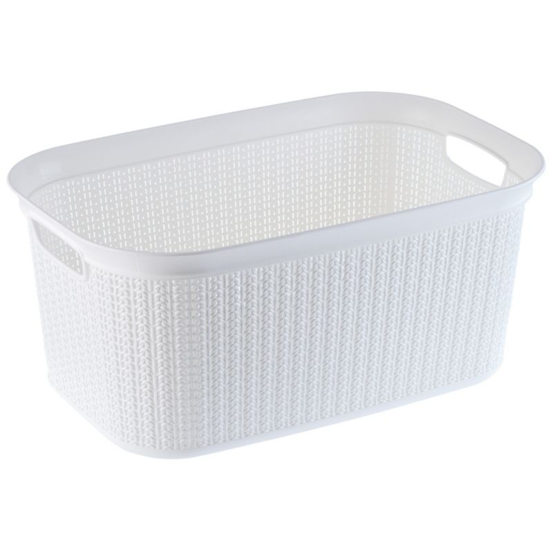 Kosz Na Pranie KADAX Bieliznę Pudełko Pojemnik 27L Biały 1 szt.