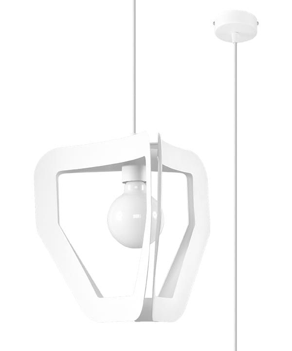 Lampa sufitowa wisząca Sollux Lighting Tres 9295 biała szerokość 35 cm 1xE27 x 60W 1 szt.