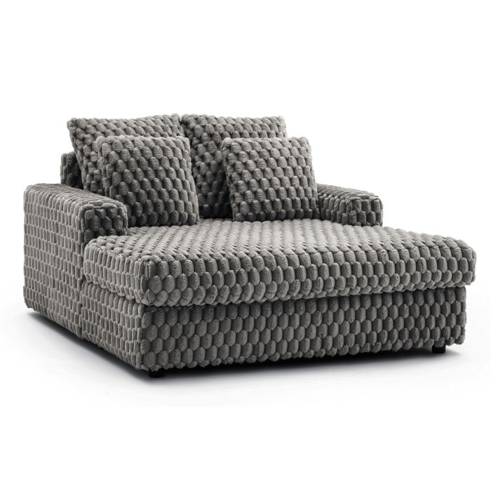 Fotel Wypoczynkowy Sofa Kobel Mebel Elite Pluszowy Szary 1 szt