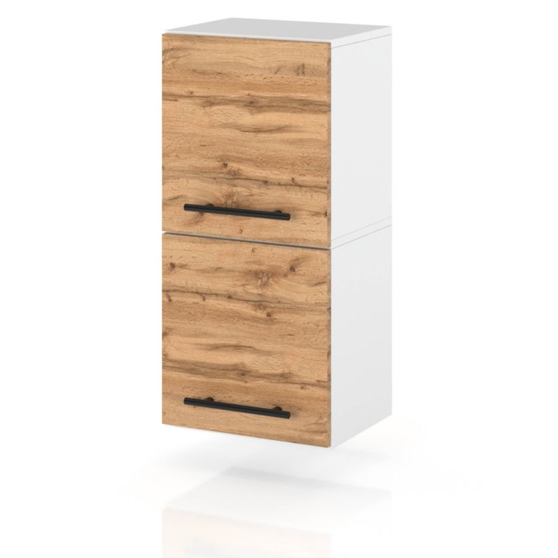 Szafka Kuchenna Hurtownia-Mebli Wisząca Klapowa W30K sPremium 30cm Biały Mat Dąb Wotan 30x32x72 cm 1szt.