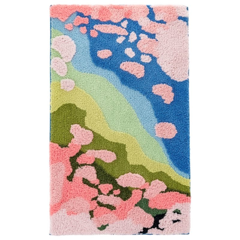 Dywanik łazienkowy Shaggy 3D Gaia e-floor 50x80 cm krajobraz wielokolorowy 1 szt