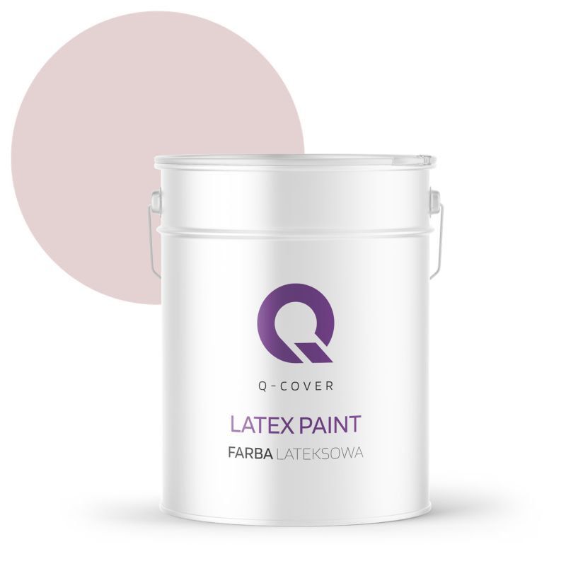 Farba Lateksowa Do Ścian i Sufitów Q-Cover Pudrowy róż jasny H3266 Głęboki Mat 10L