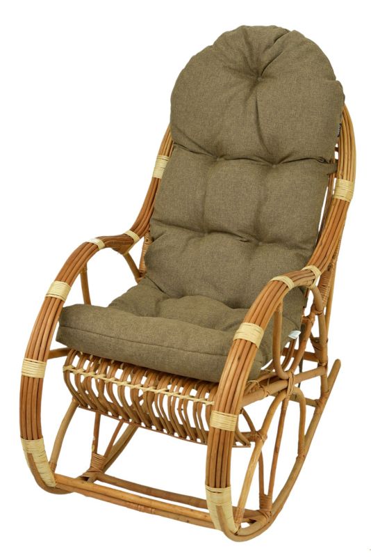 Poduszka na fotel bujany rattanowy AMPO brązowy melanż 1 szt.