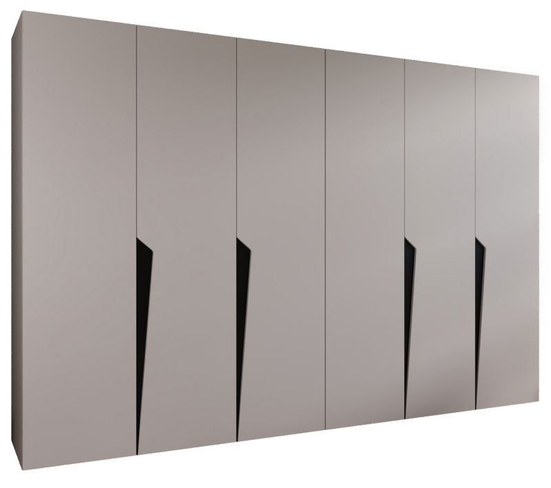 Szafa uchylna otwierana Abiks PIANO 1 300 (2x150) wys 202 cm Kaszmir + Czarny 1 szt