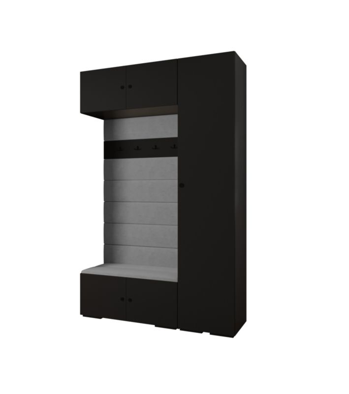 Garderoba do przedpokoju Abiks INOVA 2 Z19 czarny+czarny+manila16 1 szt.