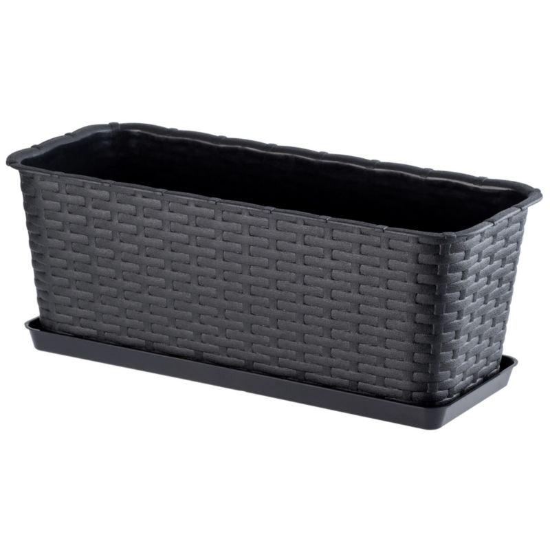 Doniczka KADAX Donica Balkonowa Podstawka 40cm Antracyt 1szt.